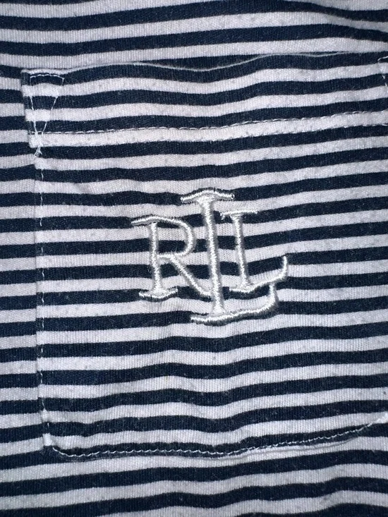 Ralph Lauren Navy and White Striped nightgown - Picture 3 of 4